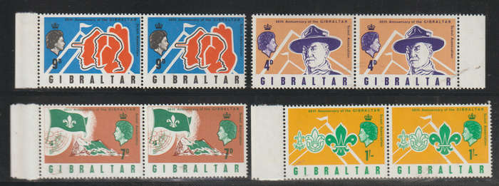 Gibraltar UMM Set in Pairs The 60th Anniversary of the Gibraltar Scout Association 1968