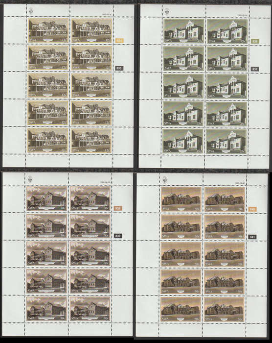 South West Africa UMM Full Set in Sheets Historic Buildings of Windhoek 1985