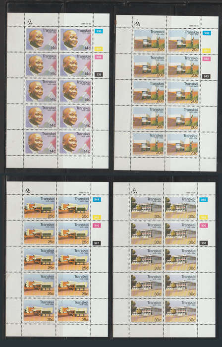 Transkei UMM Full Set in Sheets The 10th Anniversary of Independence 1986