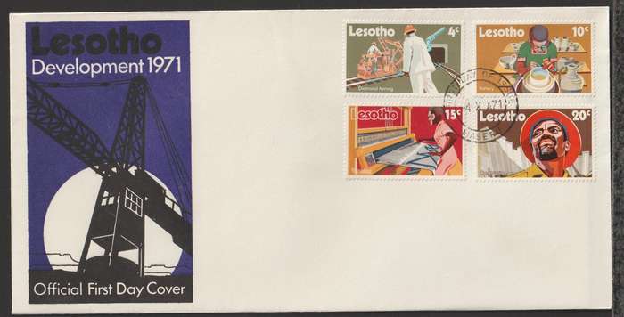 Lesotho FDC Technical and Economic Development 1971 CV R80+