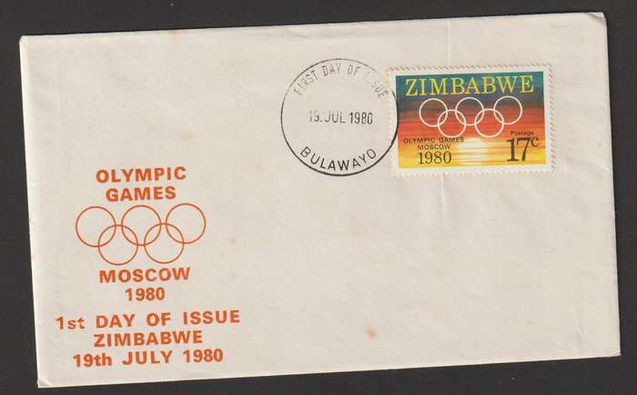 Zimbabwe FDC Olympic Games Moscow, USSR 1980