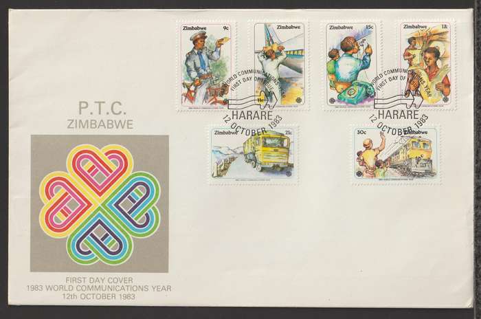 Zimbabwe FDC World Communications Year 1983 CV R90+