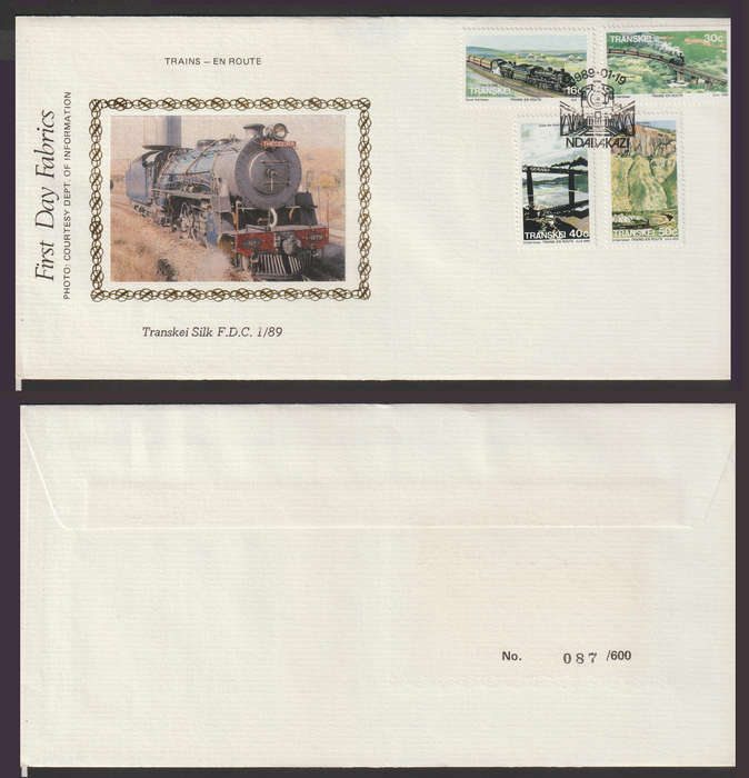 Transkei Silk FDC Railway Trains and Landscapes 1989 (087 From 600)