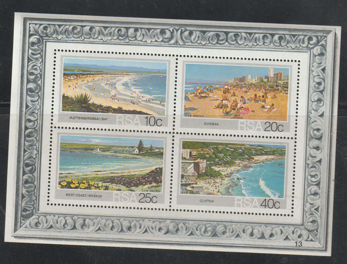 South Africa UMM Minisheet Tourism Beaches 1983