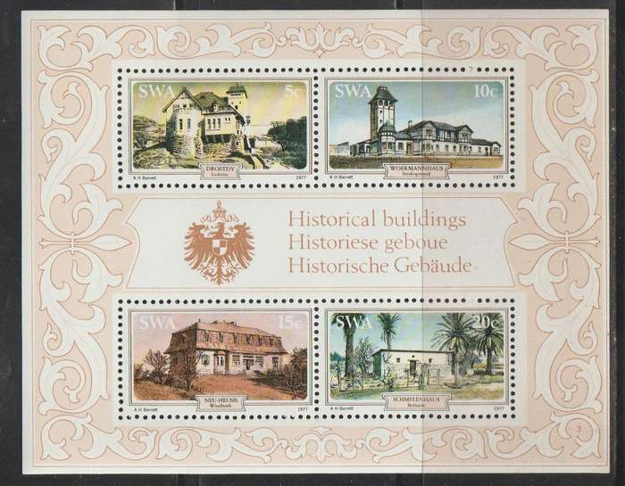 SWA UMM Mini Sheet Historic Houses 1977 CV R80