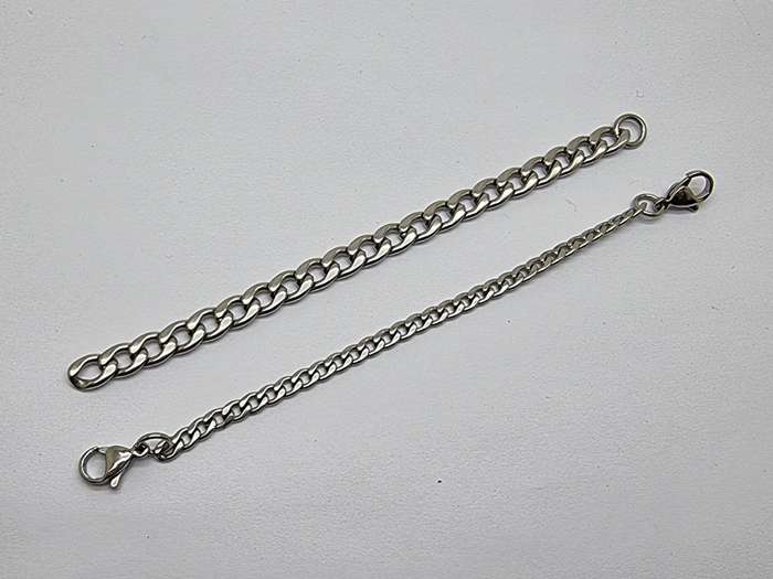 Mini Pink Stainless Medical ID Tag Bracelet & Chain