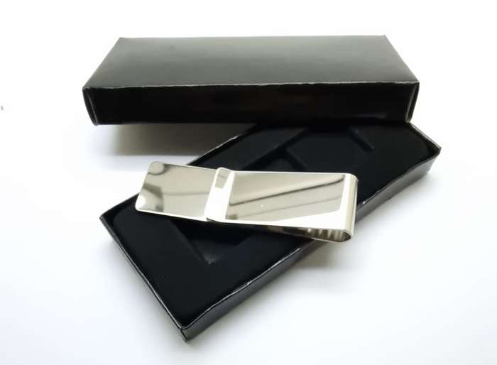 High Quality Chromed Money Clip in Presentation Box