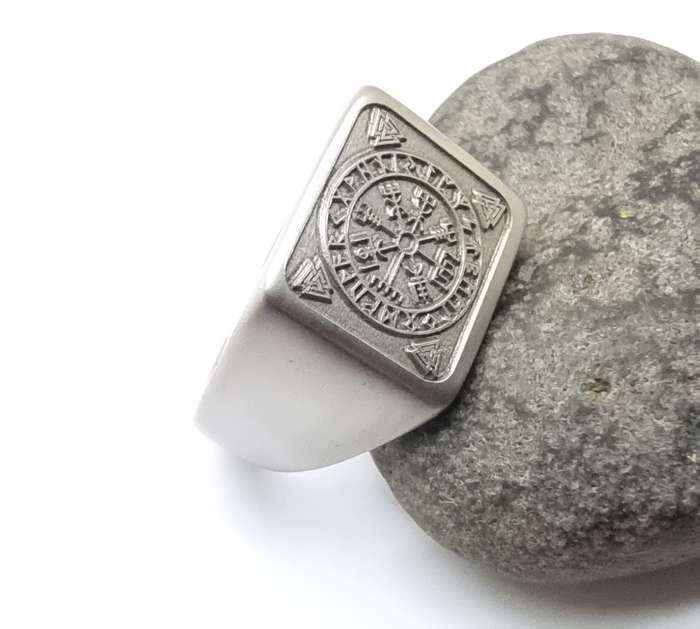 Nors Compass Stainless Steel ring