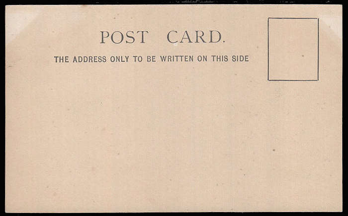 PRE 1900 UNION CASTLE LINE THE VERY RARE COURT SIZE POSTCARD WITH BLACKISH VIGNETTE UNUSED.