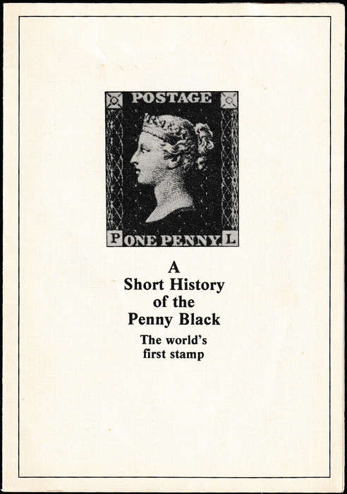 GB 1840 One Penny Black Mounted in Bronze Frame in Presentation Box