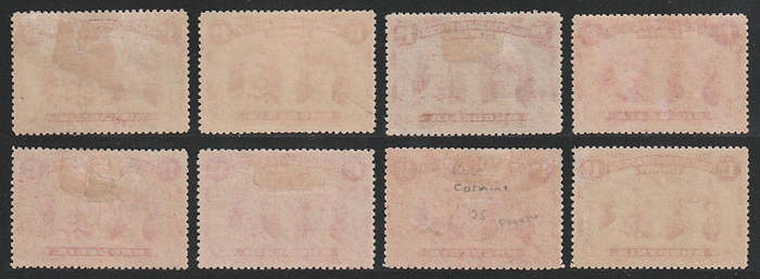 RHODESIA 1910 DOUBLE HEADS, 1d SELECTION OF 8 MINT SHADES MAINLY LMM.
