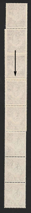 N RHODESIA 1938 KGVI ½d CHOCOLATE COIL STRIP OF 17 WITH COIL JOIN VERY FINE MNH. SACC 26a/b