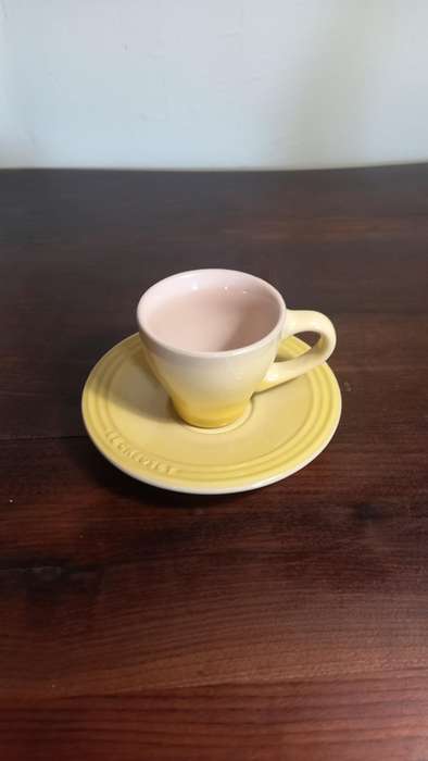 LE CREUSET ESPRESSO CUP AND SAURCER