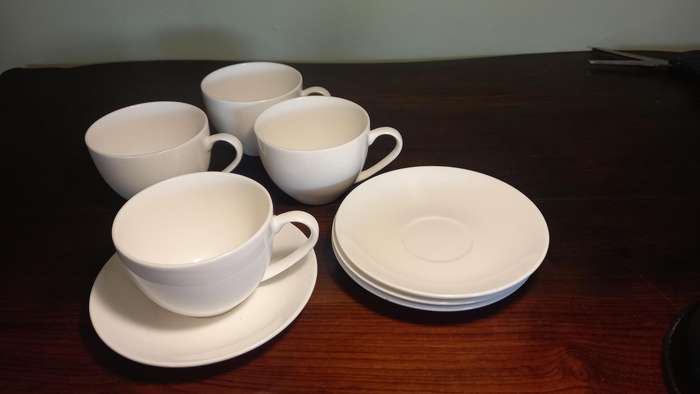 4 X Maxwell & Williams Cashmere Tea Cup & Saucer 230ml