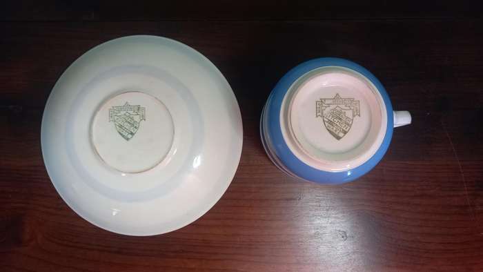CORNISHWARE - KITCHEN WARE TEA CUP AND SAUCER