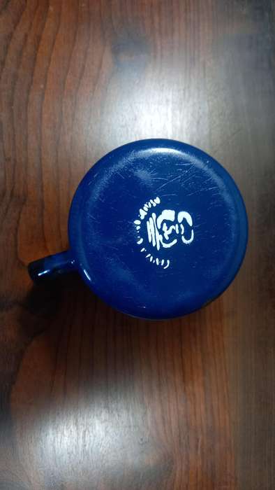 HUTA SILESIA ENAMEL BLUE COFFEE MUGS X 1