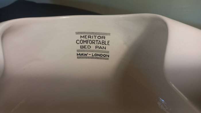 Vintage Porcelain Bed-pan -  MERITOR COMFORTABLE BED PAN LONDON