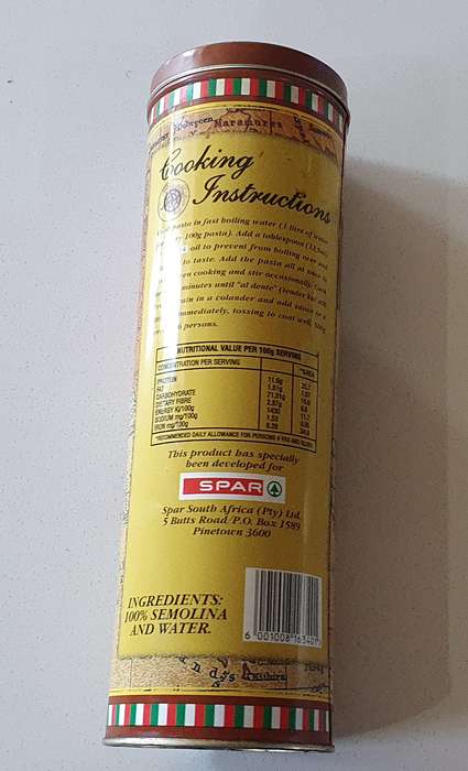 SPAR PASTA spaghetti tin as per photos