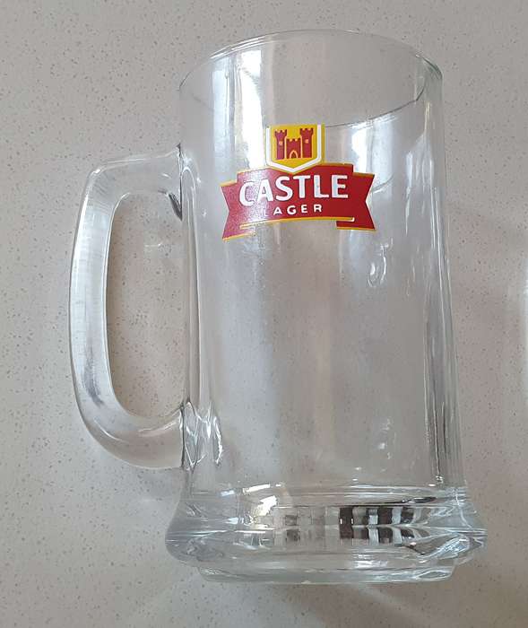 CASTLE glass beer mug as per photos