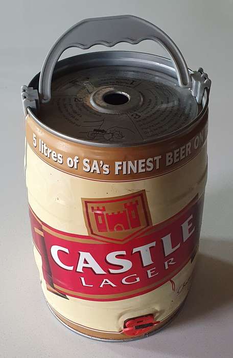 Large 5 liter CASTLE LAGER tin as per photos
