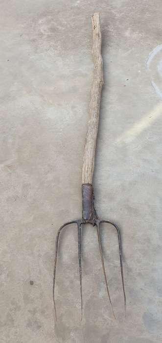 Vintage pitchfork with lots of character for decor - as per photo