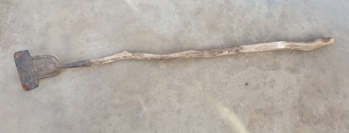 Vintage garden hoe with lots of character for decor - as per photo