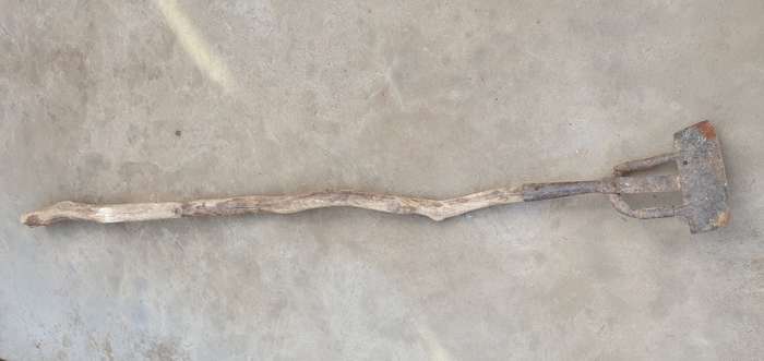 Vintage garden hoe with lots of character for decor - as per photo
