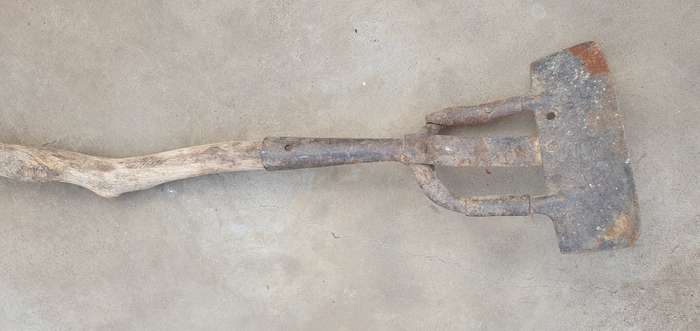 Vintage garden hoe with lots of character for decor - as per photo