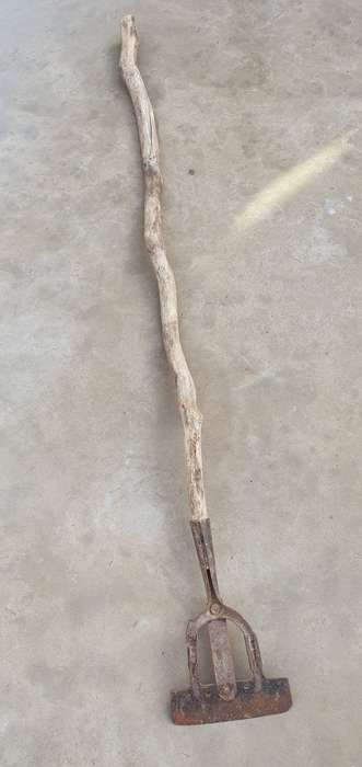 Vintage garden hoe with lots of character for decor - as per photo