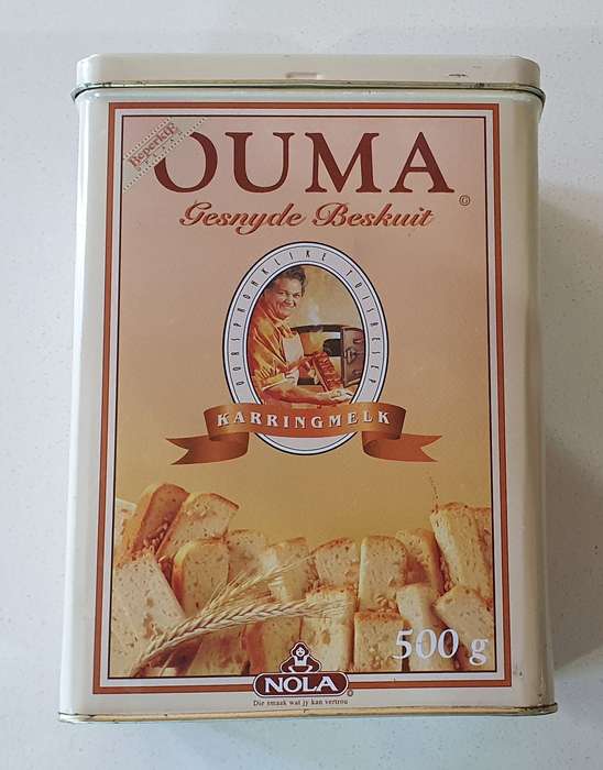 OUMA RUSKS tin as per photos