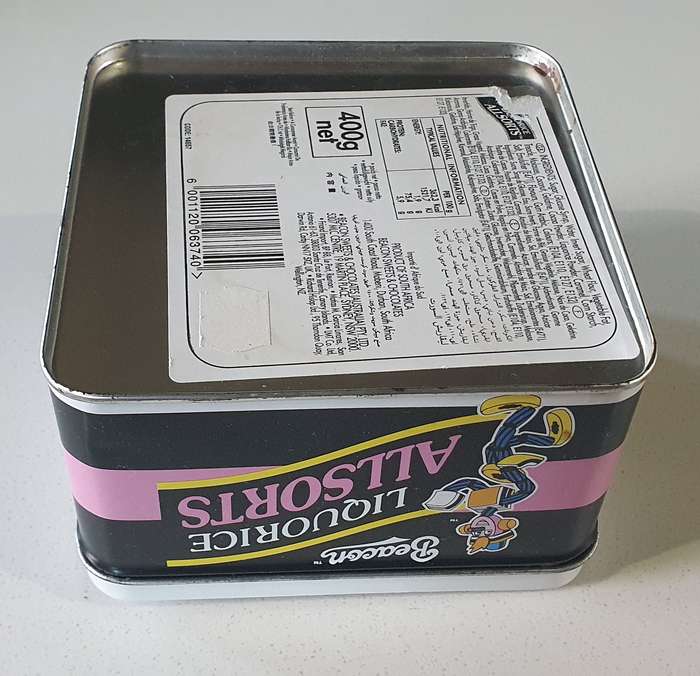 BEACON LIQOURICE ALLSORTS tin as per photos
