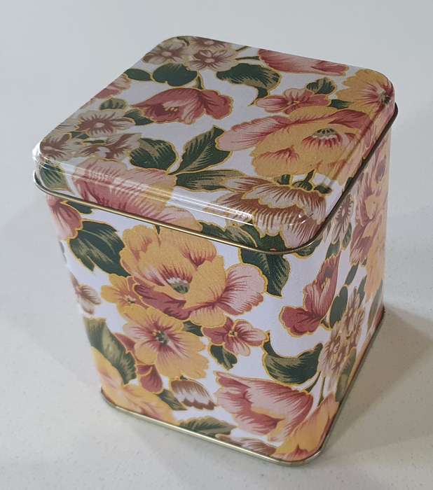 Flower theme tin as per photos