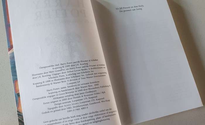 HARRY POTTER en die Gevangene van Azkaban, soft cover - first edition - by J.K.Rowling
