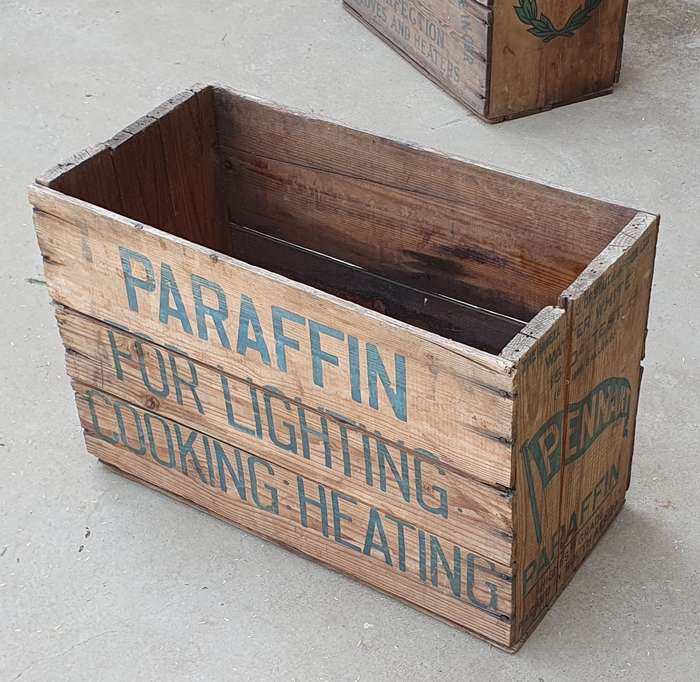 Vintage wooden PENNANT paraffin crate as per photos