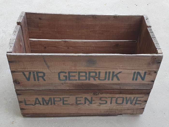 Vintage wooden PENNANT paraffin crate as per photos