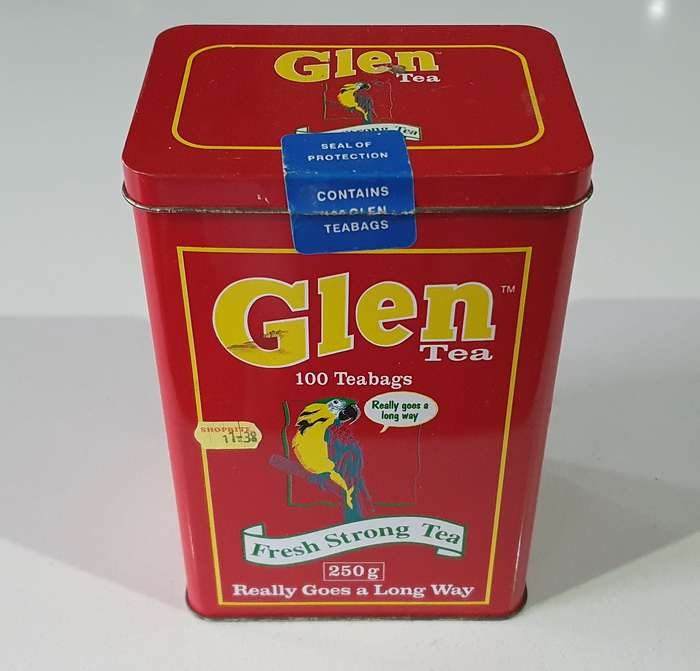 GLEN tea tin as per photos