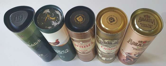 5 Cardboard liquor bottle holders as per photos