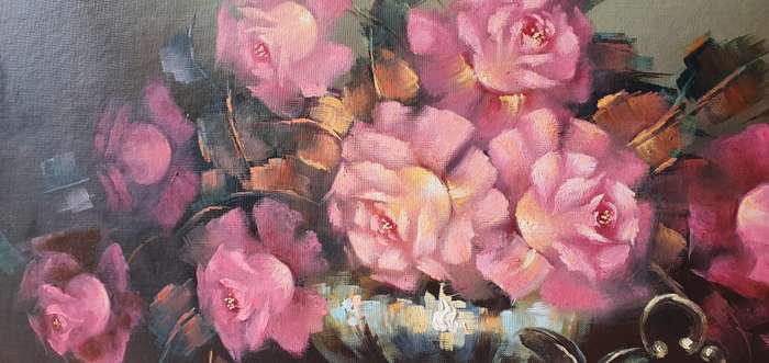 Original GERDA MANS unframed oil painting as per photo
