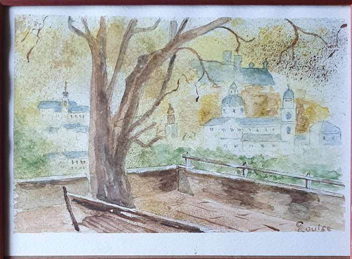 Original LOUISE CILLIERS watercolour painting as per photos