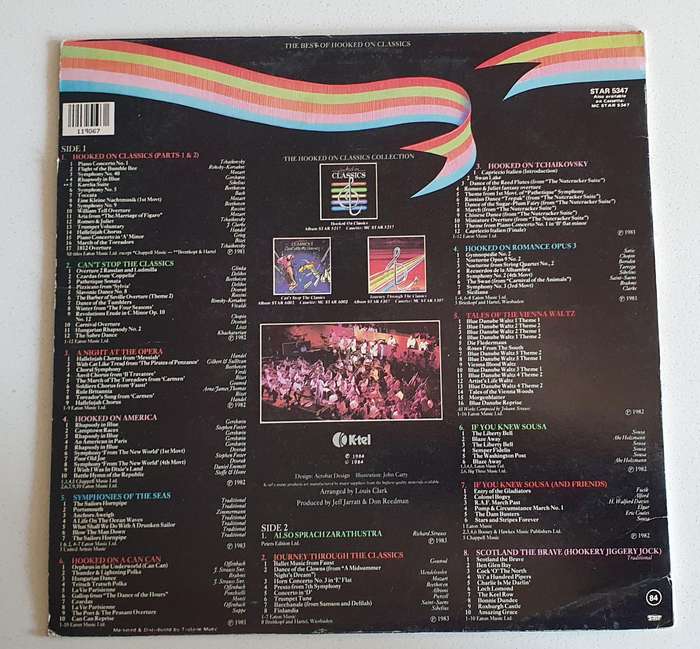 THE BEST OF HOOKED ON CLASSICS 1981-1984 - vintage vinyl LP as per photo