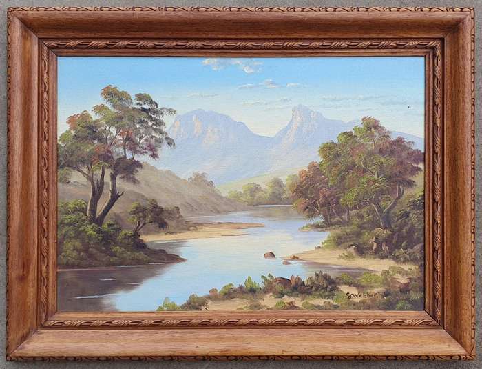 Original oil painting by S. WEBBER