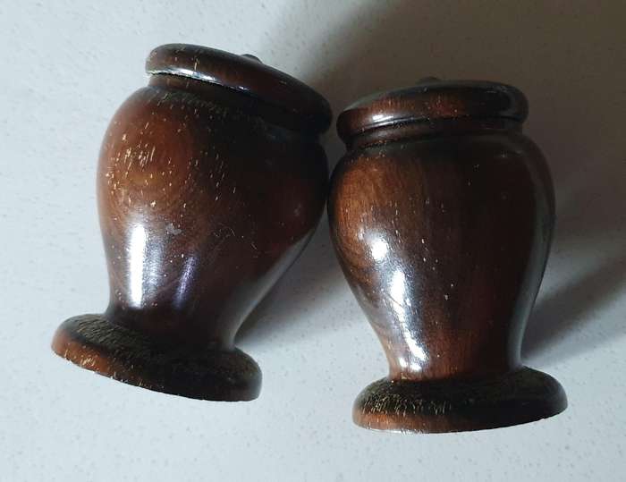 SALT and PEPPER SET - WOOD as per photo