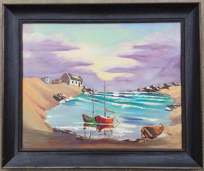 Original framed oil painting by PIETER VAN HEERDEN as per photos