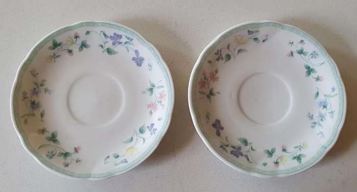 2 x Regent Bone China - English Garden saucer as per photos