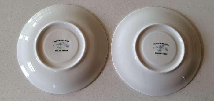 2 x Regent Bone China - English Garden saucer as per photos