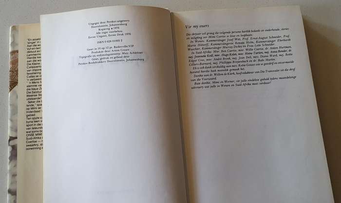 Onse Mimi by Wouter de Wet, hard cover, first edition nr.96 of 200 - signed by Mimi Coertse