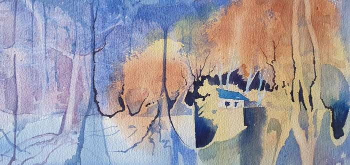 Original unframed watercolour painting by LOUIS HIEMSTRA