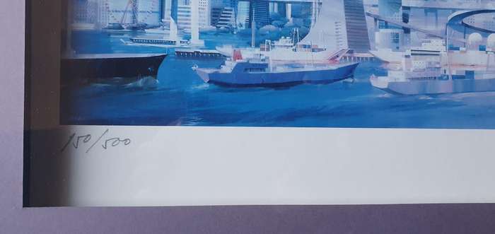 Framed architectural limited edition print 150/500 of a MEGAPOLIS -  as per photo
