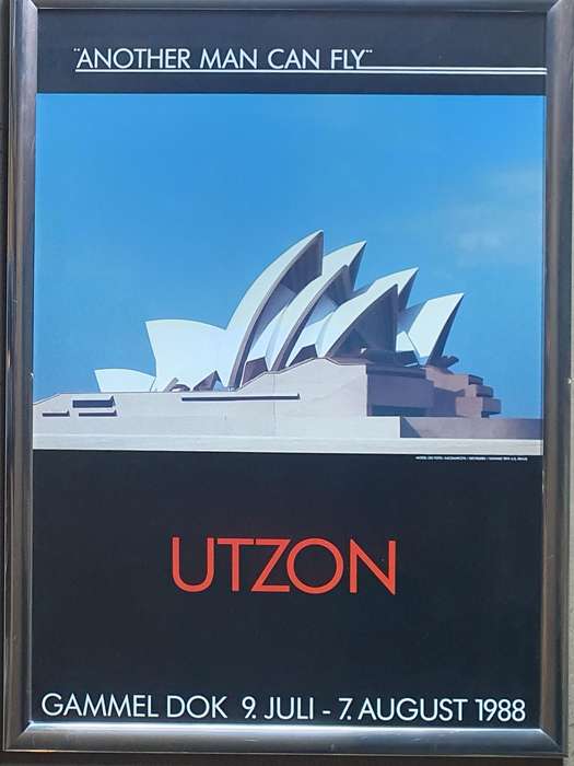 Vintage framed poster 1988, UTZON - Sydney opera house -  as per photo