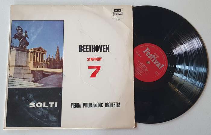 BEETHOVEN SYMPHONY 7 Vienna Philharmonic Orchestra - vintage vinyl LP as per photo